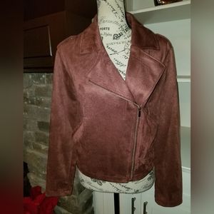 Moto Jacket. Emma plum color